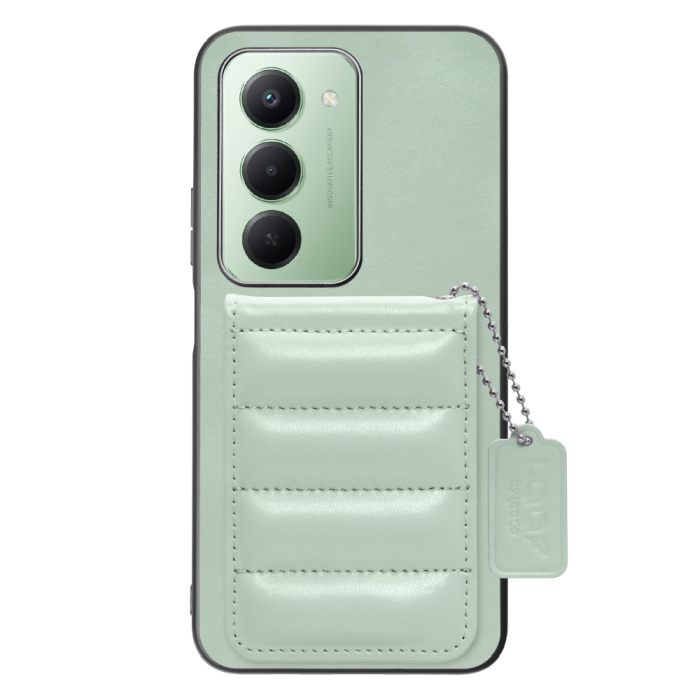 [ LOOF SWEET-SHELL CARD ] Xiaomi REDMI 15 5G  スマホケース キルティング加工のカードケース付き マグネット内蔵 カード収納 本革 レザータグ＆チェーン付き パステルカラー [ Xiaomi REDMI 15 5G ]