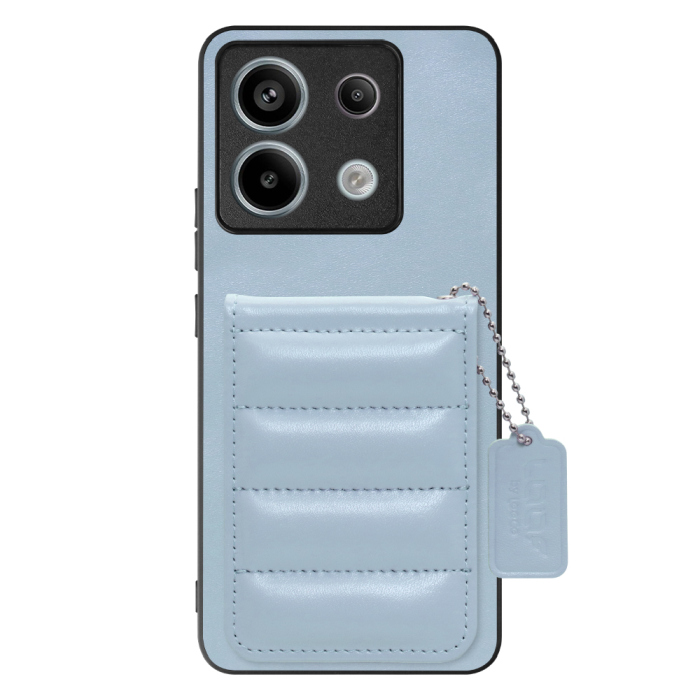 [ LOOF SWEET-SHELL CARD ] Redmi Note 13 Pro 5G  スマホケース キルティング加工のカードケース付き マグネット内蔵 カード収納 本革 レザータグ＆チェーン付き パステルカラー [ Redmi Note 13 Pro 5G ]