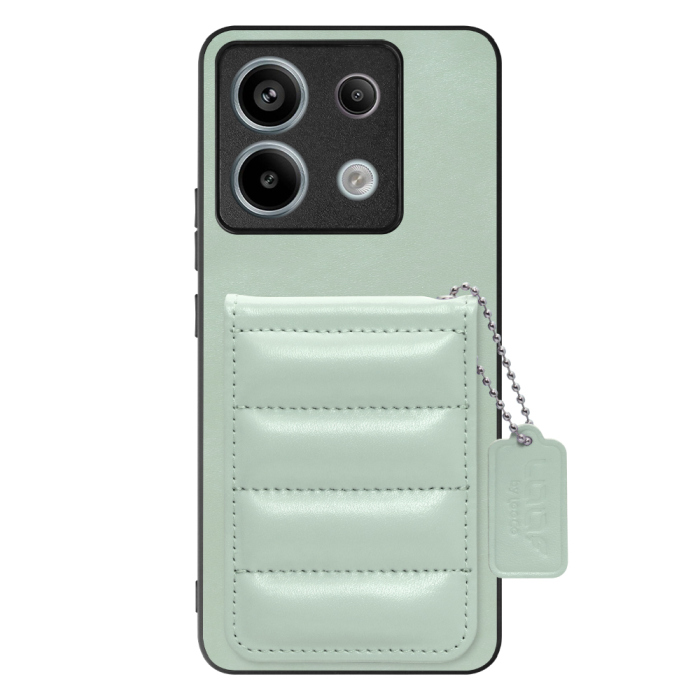 [ LOOF SWEET-SHELL CARD ] Redmi Note 13 Pro 5G  スマホケース キルティング加工のカードケース付き マグネット内蔵 カード収納 本革 レザータグ＆チェーン付き パステルカラー [ Redmi Note 13 Pro 5G ]