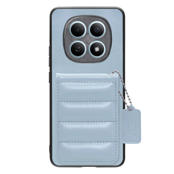 [ LOOF SWEET-SHELL CARD ] REDMI Note 15 5G Xiaomi 25098RA98G スマホケース キルティング加工のカードケース付き マグネット内蔵 カード収納 本革 レザータグ＆チェーン付き パステルカラー [ REDMI Note 15 5G ]