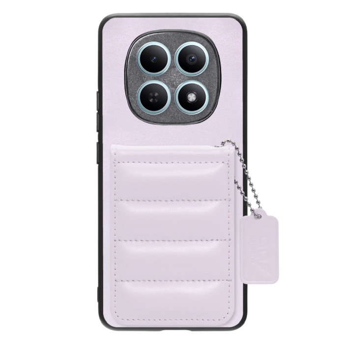 [ LOOF SWEET-SHELL CARD ] REDMI Note 15 5G Xiaomi 25098RA98G スマホケース キルティング加工のカードケース付き マグネット内蔵 カード収納 本革 レザータグ＆チェーン付き パステルカラー [ REDMI Note 15 5G ]