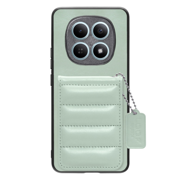 [ LOOF SWEET-SHELL CARD ] POCO M8 5G Xiaomi 25118PC98G スマホケース キルティング加工のカードケース付き マグネット内蔵 カード収納 本革 レザータグ＆チェーン付き パステルカラー [ POCO M8 5G ]