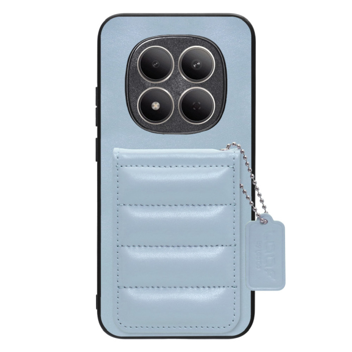 [ LOOF SWEET-SHELL CARD ] REDMI Note 15 Pro 5G Xiaomi スマホケース キルティング加工のカードケース付き マグネット内蔵 カード収納 本革 レザータグ＆チェーン付き パステルカラー [ REDMI Note 15 Pro 5G ]