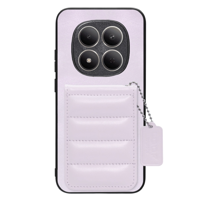 [ LOOF SWEET-SHELL CARD ] REDMI Note 15 Pro 5G Xiaomi スマホケース キルティング加工のカードケース付き マグネット内蔵 カード収納 本革 レザータグ＆チェーン付き パステルカラー [ REDMI Note 15 Pro 5G ]