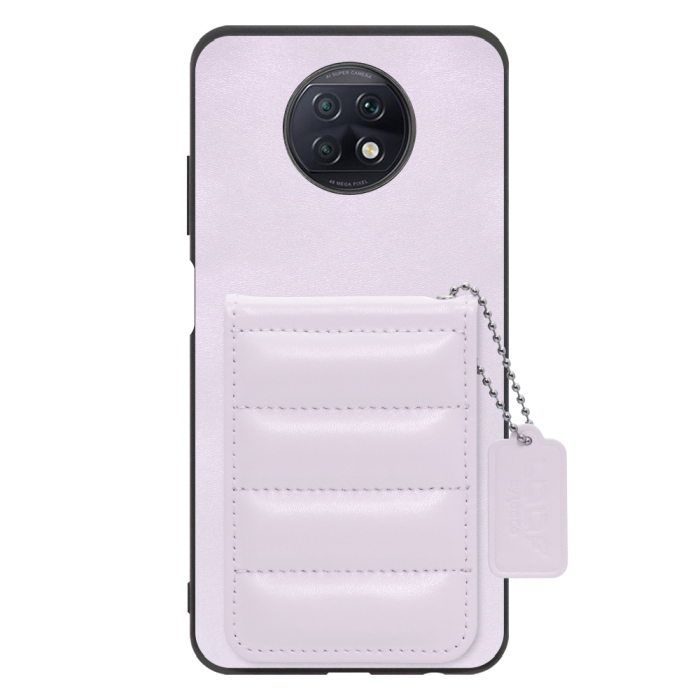 [ LOOF SWEET-SHELL CARD ] Xiaomi Redmi Note 9T redminote9t redminote note9t スマホケース キルティング加工のカードケース付き マグネット内蔵 カード収納 本革 レザータグ＆チェーン付き パステルカラー [ Redmi Note 9T ]