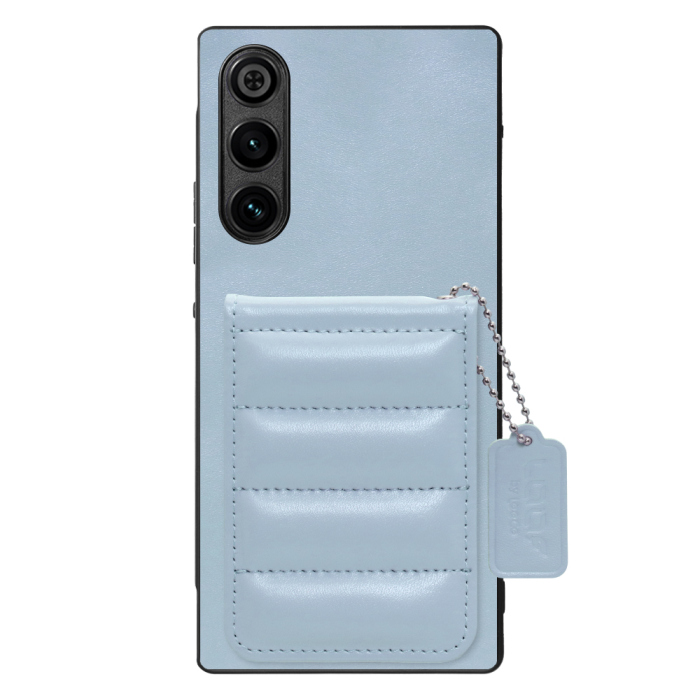 [ LOOF SWEET-SHELL CARD ] REDMAGIC 10 Air nubia スマホケース キルティング加工のカードケース付き マグネット内蔵 カード収納 本革 レザータグ＆チェーン付き パステルカラー [ REDMAGIC 10 Air ]