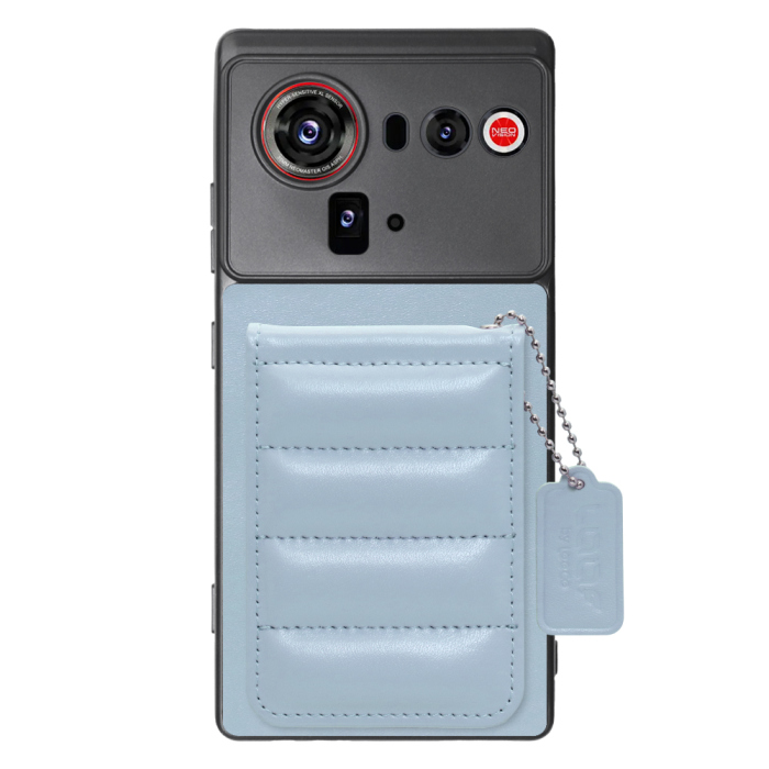 [ LOOF SWEET-SHELL CARD ] nubia Z80 Ultra NX741J スマホケース キルティング加工のカードケース付き マグネット内蔵 カード収納 本革 レザータグ＆チェーン付き パステルカラー [ nubia Z80 Ultra ]