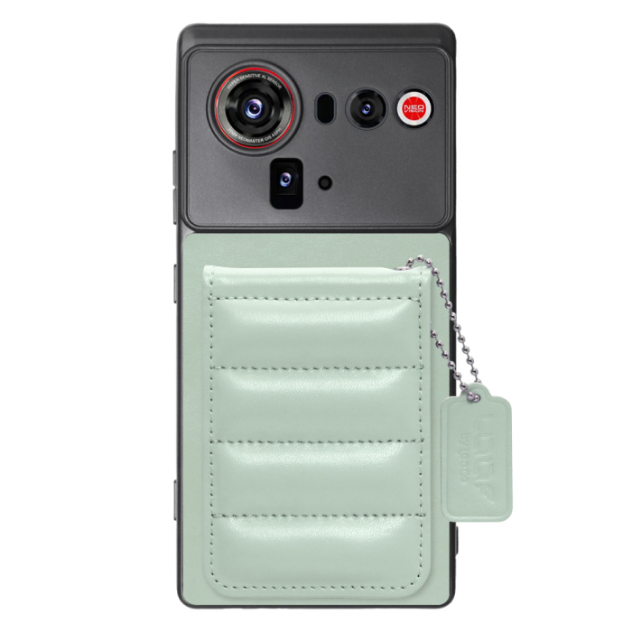 [ LOOF SWEET-SHELL CARD ] nubia Z80 Ultra NX741J スマホケース キルティング加工のカードケース付き マグネット内蔵 カード収納 本革 レザータグ＆チェーン付き パステルカラー [ nubia Z80 Ultra ]