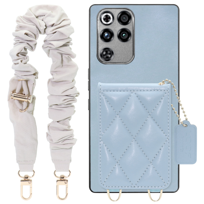 [ LOOF SWEET-SHELL SHUSHU ] REDMAGIC 11 Pro NX809J ZTE nubia スマホケース キルティング加工のカードケース付き シュシュストラップ付き マグネット内蔵 カード収納 本革 パステルカラー [ REDMAGIC 11 Pro ]