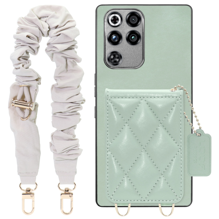 [ LOOF SWEET-SHELL SHUSHU ] REDMAGIC 11 Pro NX809J ZTE nubia スマホケース キルティング加工のカードケース付き シュシュストラップ付き マグネット内蔵 カード収納 本革 パステルカラー [ REDMAGIC 11 Pro ]