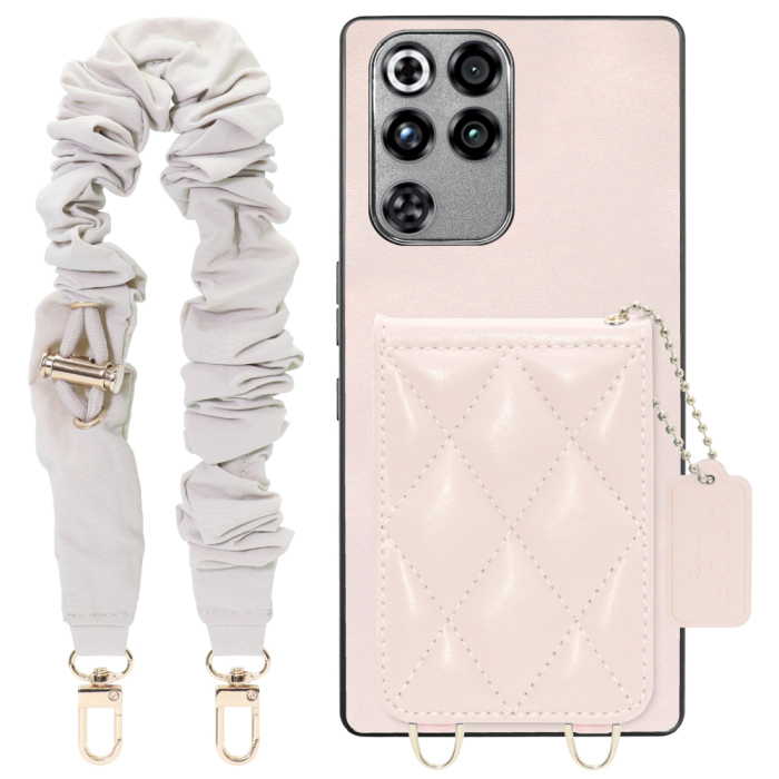 [ LOOF SWEET-SHELL SHUSHU ] REDMAGIC 11 Pro NX809J ZTE nubia スマホケース キルティング加工のカードケース付き シュシュストラップ付き マグネット内蔵 カード収納 本革 パステルカラー [ REDMAGIC 11 Pro ]