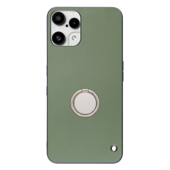 [ LOOF RING-SHELL (シンプル Ver.) ] Nothing Phone (3a) Lite  スマホケース 背面 ケース カバー ハードケース スマホリング リング付き 本革 ストラップホール [ Nothing Phone (3a) Lite ]