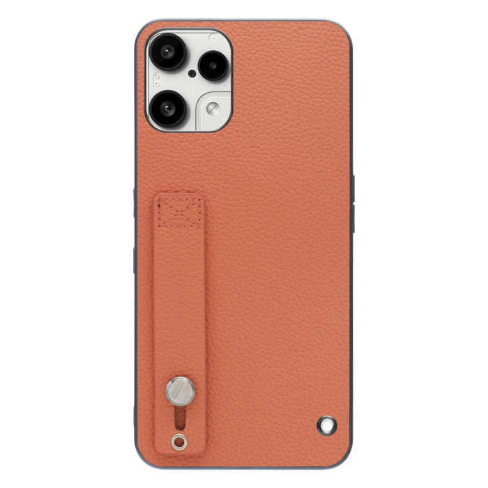 [ LOOF HOLD-SHELL ] Nothing Phone (3a) Lite  スマホケース 背面 ケース カバー ハードケース 背面ベルト 本革 ストラップホール [ Nothing Phone (3a) Lite ]