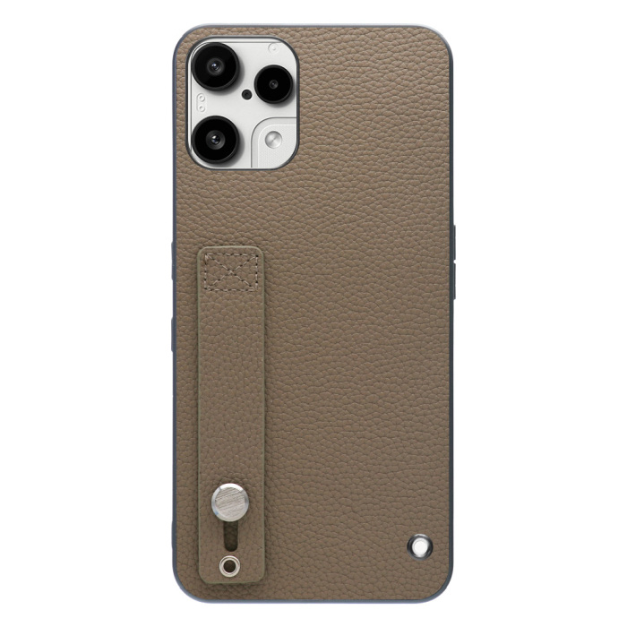 [ LOOF HOLD-SHELL ] Nothing Phone (3a) Lite  スマホケース 背面 ケース カバー ハードケース 背面ベルト 本革 ストラップホール [ Nothing Phone (3a) Lite ]