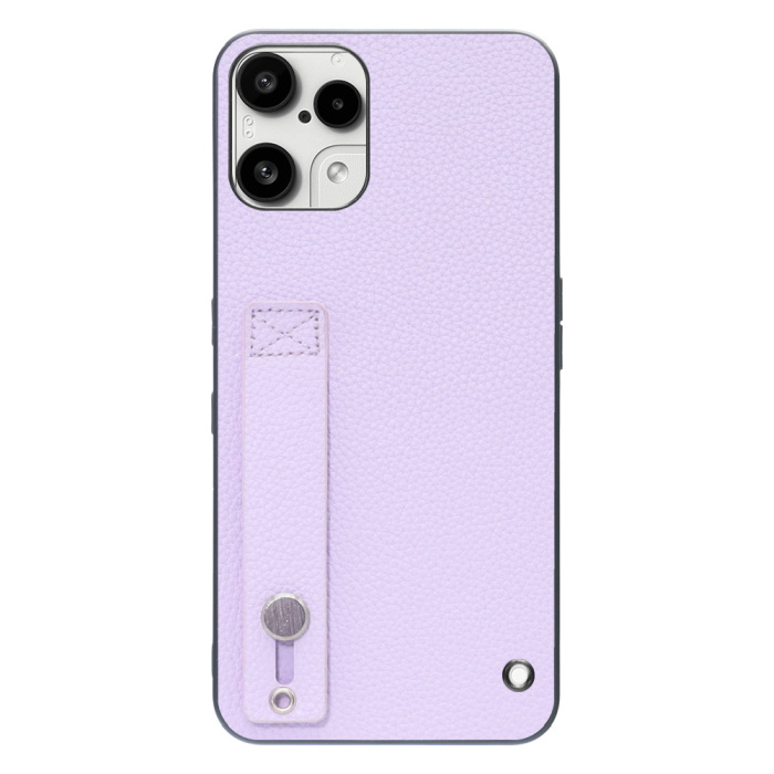 [ LOOF HOLD-SHELL ] Nothing Phone (3a) Lite  スマホケース 背面 ケース カバー ハードケース 背面ベルト 本革 ストラップホール [ Nothing Phone (3a) Lite ]