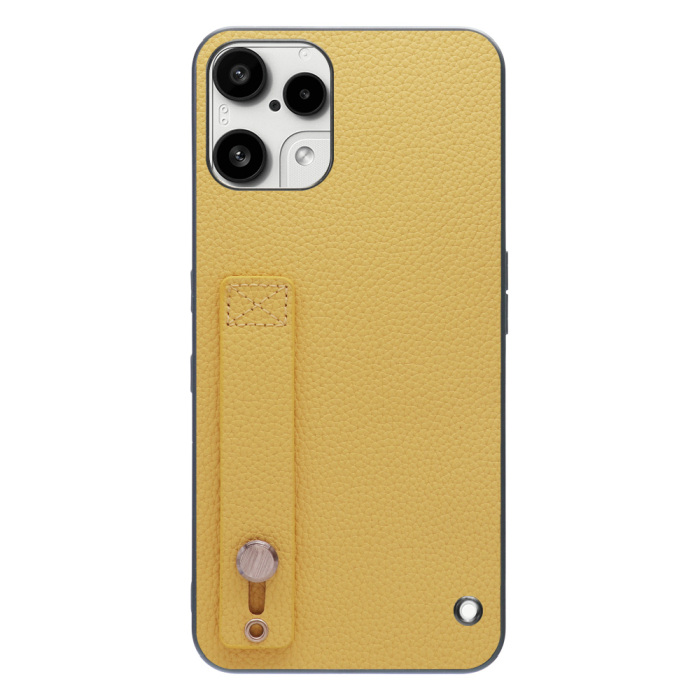 [ LOOF HOLD-SHELL ] Nothing Phone (3a) Lite  スマホケース 背面 ケース カバー ハードケース 背面ベルト 本革 ストラップホール [ Nothing Phone (3a) Lite ]