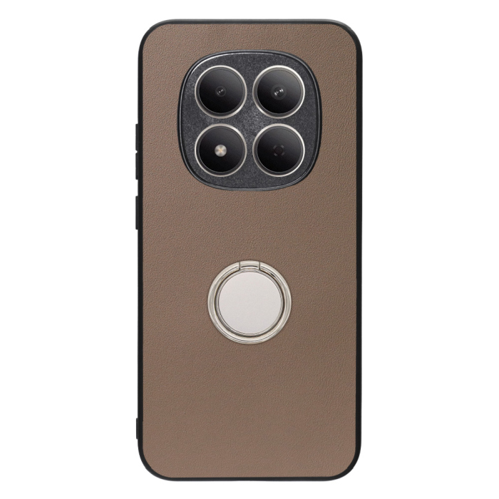 [ LOOF RING-SHELL (シンプル Ver.) ] REDMI Note 15 Pro 5G Xiaomi スマホケース 背面 ケース カバー ハードケース スマホリング リング付き 本革 ストラップホール [ REDMI Note 15 Pro 5G ]