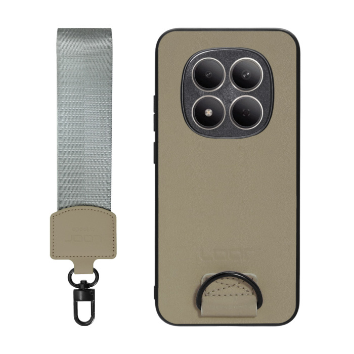 [ LOOF STRAP-SHELL (ショートVer.) ] REDMI Note 15 Pro 5G Xiaomi スマホケース 背面 ケース カバー ハードケース ハンドストラップ  本革 [ REDMI Note 15 Pro 5G ]