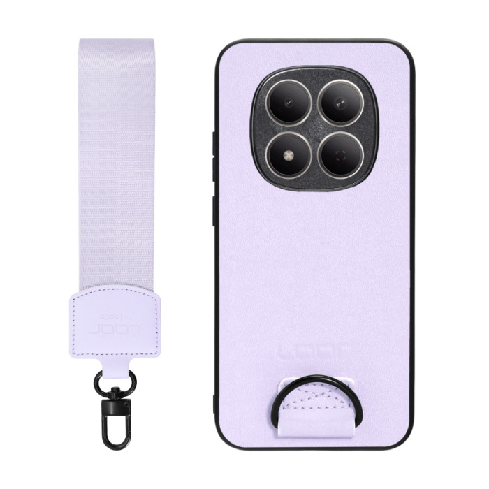 [ LOOF STRAP-SHELL (ショートVer.) ] REDMI Note 15 Pro 5G Xiaomi スマホケース 背面 ケース カバー ハードケース ハンドストラップ  本革 [ REDMI Note 15 Pro 5G ]