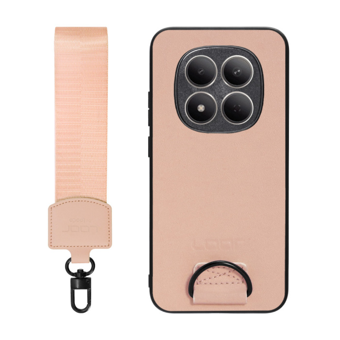 [ LOOF STRAP-SHELL (ショートVer.) ] REDMI Note 15 Pro 5G Xiaomi スマホケース 背面 ケース カバー ハードケース ハンドストラップ  本革 [ REDMI Note 15 Pro 5G ]