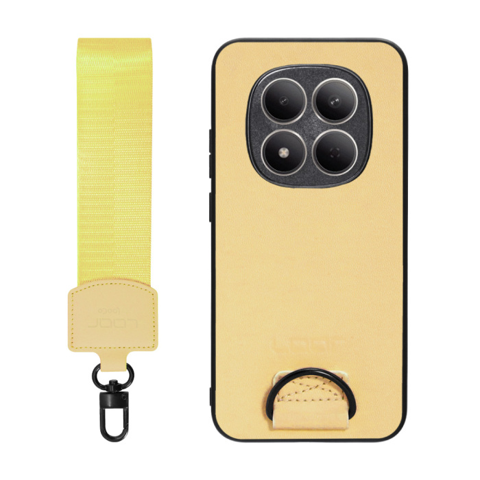 [ LOOF STRAP-SHELL (ショートVer.) ] REDMI Note 15 Pro 5G Xiaomi スマホケース 背面 ケース カバー ハードケース ハンドストラップ  本革 [ REDMI Note 15 Pro 5G ]