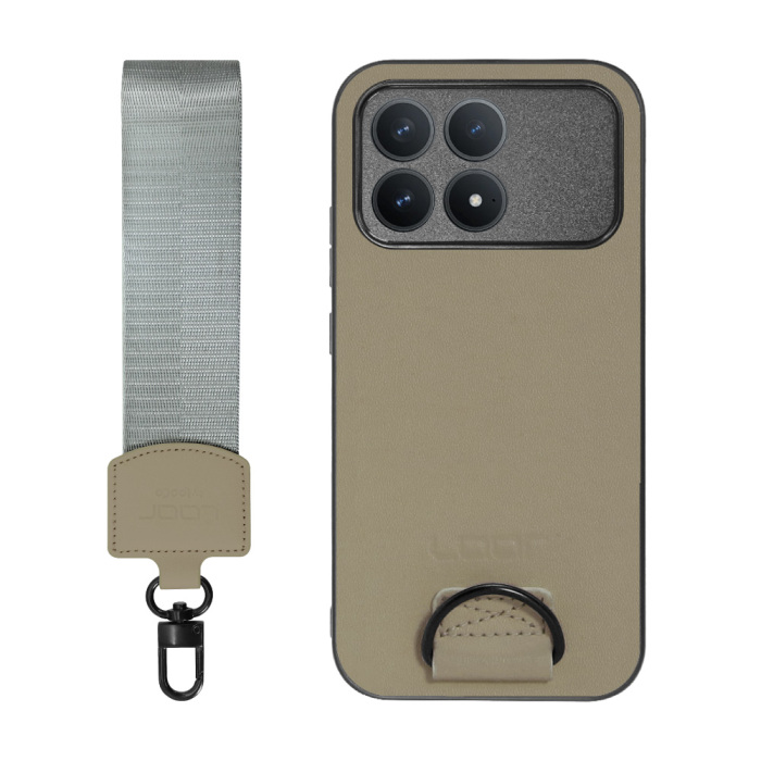 [ LOOF STRAP-SHELL (ショートVer.) ] POCO F8 Pro Xiaomi スマホケース 背面 ケース カバー ハードケース ハンドストラップ  本革 [ POCO F8 Pro ]