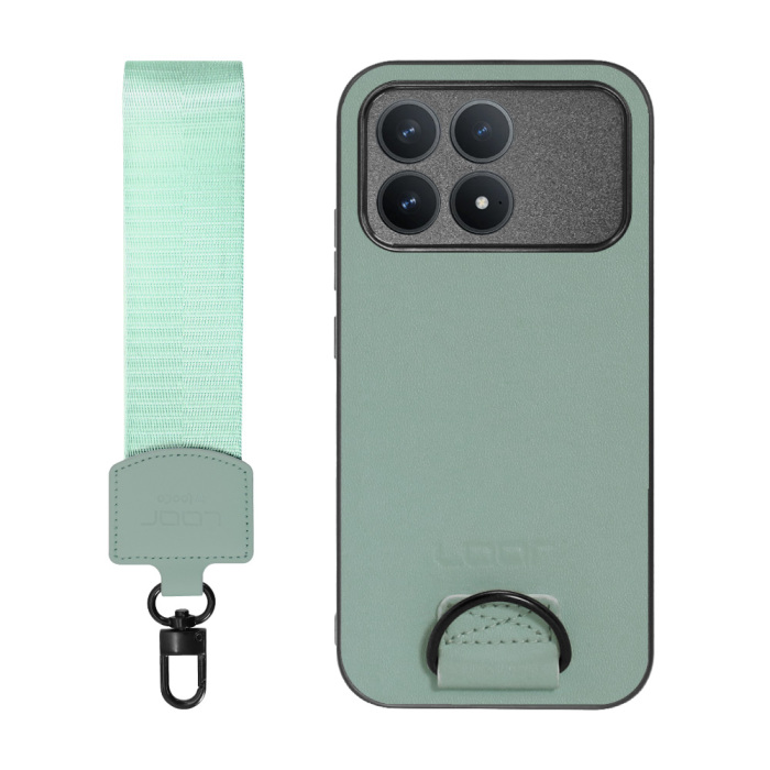 [ LOOF STRAP-SHELL (ショートVer.) ] POCO F8 Pro Xiaomi スマホケース 背面 ケース カバー ハードケース ハンドストラップ  本革 [ POCO F8 Pro ]