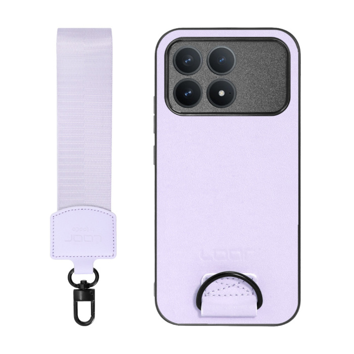 [ LOOF STRAP-SHELL (ショートVer.) ] POCO F8 Pro Xiaomi スマホケース 背面 ケース カバー ハードケース ハンドストラップ  本革 [ POCO F8 Pro ]