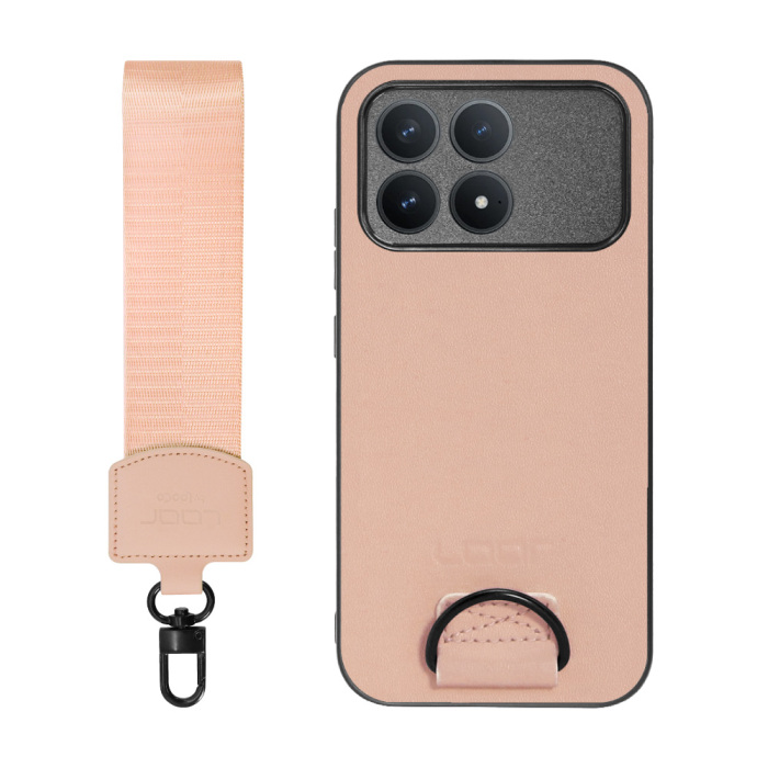 [ LOOF STRAP-SHELL (ショートVer.) ] POCO F8 Pro Xiaomi スマホケース 背面 ケース カバー ハードケース ハンドストラップ  本革 [ POCO F8 Pro ]