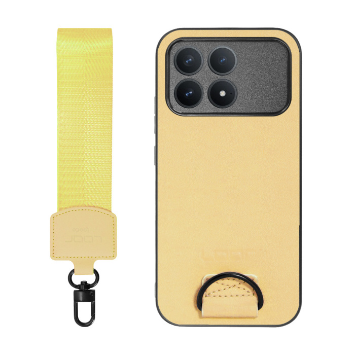 [ LOOF STRAP-SHELL (ショートVer.) ] POCO F8 Pro Xiaomi スマホケース 背面 ケース カバー ハードケース ハンドストラップ  本革 [ POCO F8 Pro ]