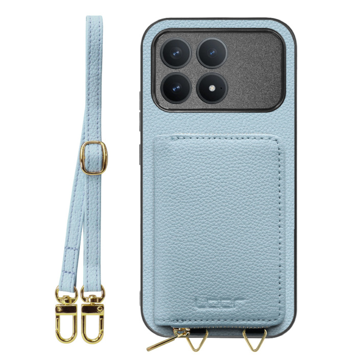 [ LOOF LUXURY-SHELL POUCH ] POCO F8 Pro Xiaomi ケース ショルダー スマホショルダー 背面 収納 ポーチ付き カバー スマホケース ストラップ 本革 [ POCO F8 Pro ]