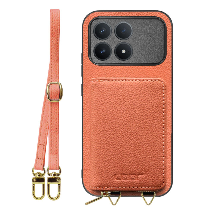 [ LOOF LUXURY-SHELL POUCH ] POCO F8 Pro Xiaomi ケース ショルダー スマホショルダー 背面 収納 ポーチ付き カバー スマホケース ストラップ 本革 [ POCO F8 Pro ]