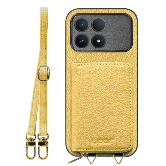 [ LOOF LUXURY-SHELL POUCH ] POCO F8 Pro Xiaomi ケース ショルダー スマホショルダー 背面 収納 ポーチ付き カバー スマホケース ストラップ 本革 [ POCO F8 Pro ]