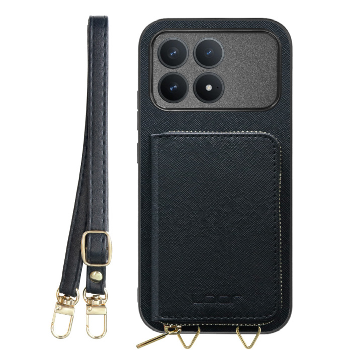 [ LOOF CASUAL-SHELL POUCH ] POCO F8 Pro Xiaomi ケース ショルダー スマホショルダー 背面 収納 ポーチ付き カバー スマホケース ストラップ レザー [ POCO F8 Pro ]