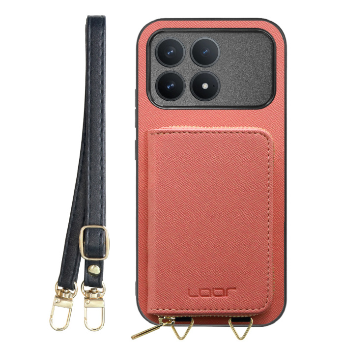 [ LOOF CASUAL-SHELL POUCH ] POCO F8 Pro Xiaomi ケース ショルダー スマホショルダー 背面 収納 ポーチ付き カバー スマホケース ストラップ レザー [ POCO F8 Pro ]