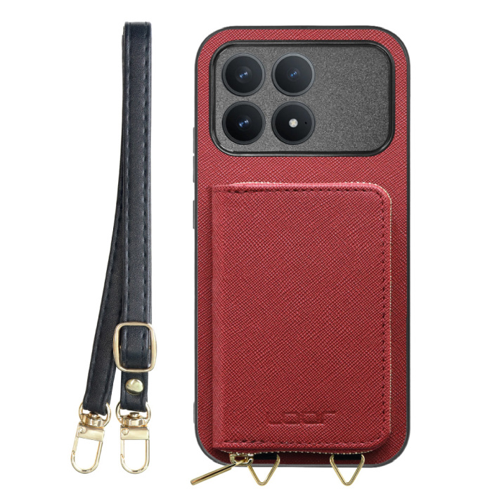 [ LOOF CASUAL-SHELL POUCH ] POCO F8 Pro Xiaomi ケース ショルダー スマホショルダー 背面 収納 ポーチ付き カバー スマホケース ストラップ レザー [ POCO F8 Pro ]