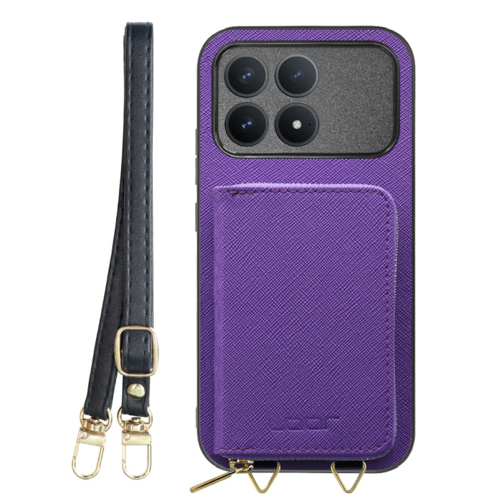 [ LOOF CASUAL-SHELL POUCH ] POCO F8 Pro Xiaomi ケース ショルダー スマホショルダー 背面 収納 ポーチ付き カバー スマホケース ストラップ レザー [ POCO F8 Pro ]