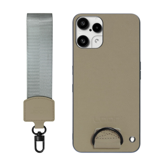 [ LOOF STRAP-SHELL (ショートVer.) ] Nothing Phone (3a) Lite  スマホケース 背面 ケース カバー ハードケース ハンドストラップ  本革 [ Nothing Phone (3a) Lite ]