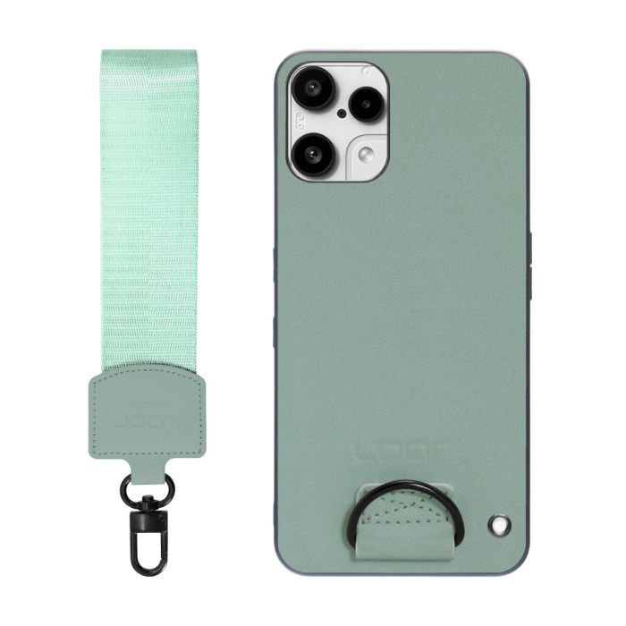 [ LOOF STRAP-SHELL (ショートVer.) ] Nothing Phone (3a) Lite  スマホケース 背面 ケース カバー ハードケース ハンドストラップ  本革 [ Nothing Phone (3a) Lite ]