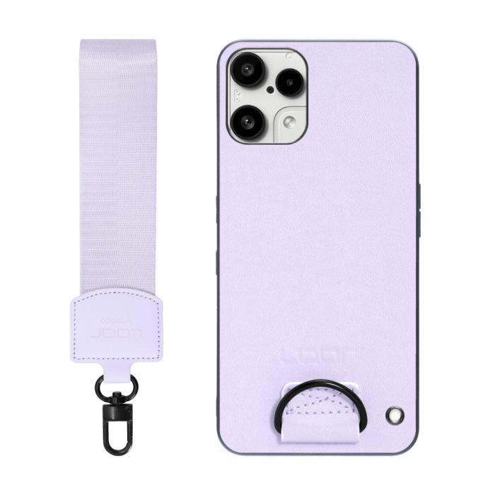 [ LOOF STRAP-SHELL (ショートVer.) ] Nothing Phone (3a) Lite  スマホケース 背面 ケース カバー ハードケース ハンドストラップ  本革 [ Nothing Phone (3a) Lite ]