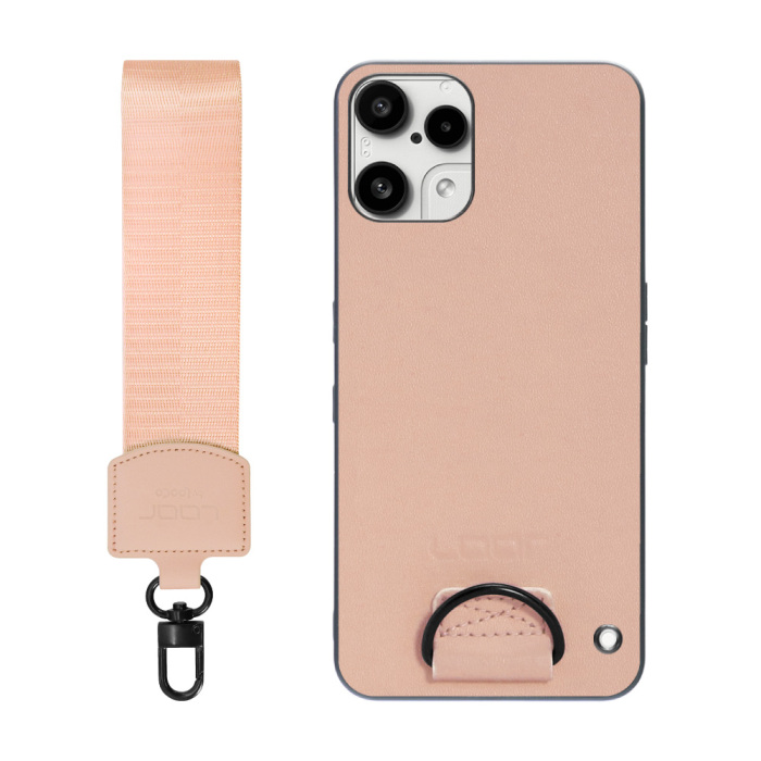 [ LOOF STRAP-SHELL (ショートVer.) ] Nothing Phone (3a) Lite  スマホケース 背面 ケース カバー ハードケース ハンドストラップ  本革 [ Nothing Phone (3a) Lite ]