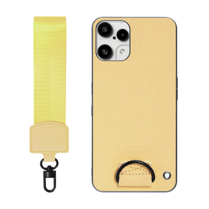 [ LOOF STRAP-SHELL (ショートVer.) ] Nothing Phone (3a) Lite  スマホケース 背面 ケース カバー ハードケース ハンドストラップ  本革 [ Nothing Phone (3a) Lite ]