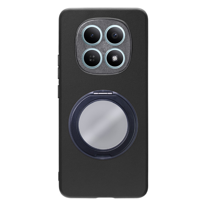 [ LOOF RING-SHELL (ミラー Ver.) ] POCO M8 5G Xiaomi 25118PC98G スマホケース 背面 ケース カバー ミラー付きスマホリング スタンド 本革 レザー 落下防止  [ POCO M8 5G ]