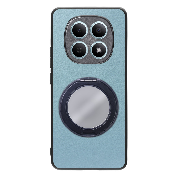 [ LOOF RING-SHELL (ミラー Ver.) ] POCO M8 5G Xiaomi 25118PC98G スマホケース 背面 ケース カバー ミラー付きスマホリング スタンド 本革 レザー 落下防止  [ POCO M8 5G ]