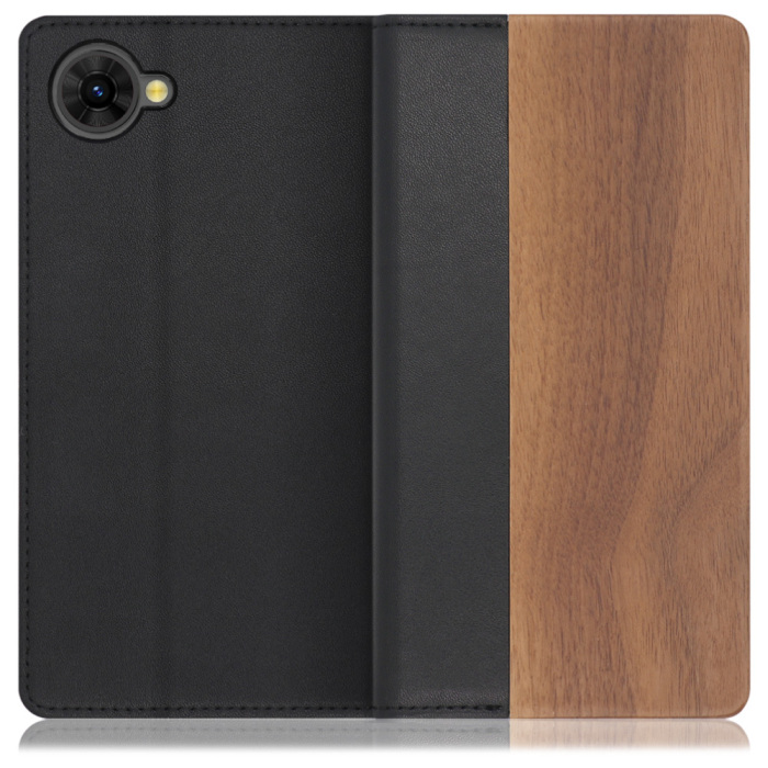 [ LOOF NATURE ] nubia S2R / S2 Lite / S2e A507ZT Z6305R スマホケース ケース カバー 手帳型ケース カード収納 マグネット付き 天然木 本革 ベルトなし [ nubia S2R / S2 Lite / S2e ]