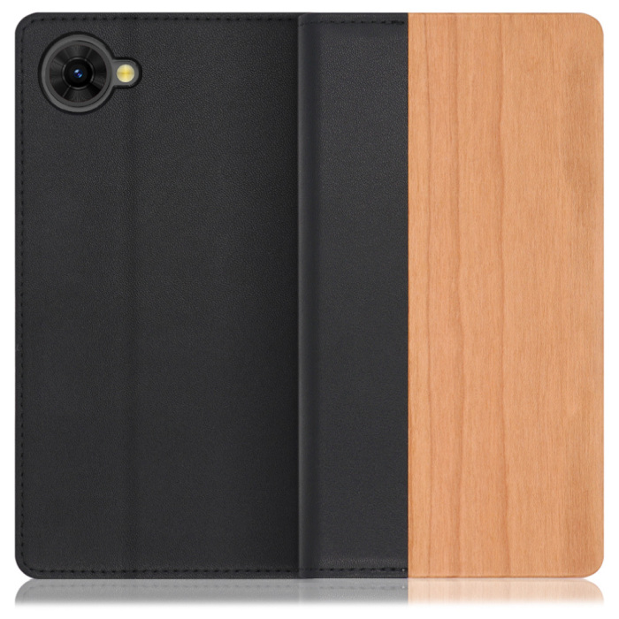 [ LOOF NATURE ] nubia S2R / S2 Lite / S2e A507ZT Z6305R スマホケース ケース カバー 手帳型ケース カード収納 マグネット付き 天然木 本革 ベルトなし [ nubia S2R / S2 Lite / S2e ]