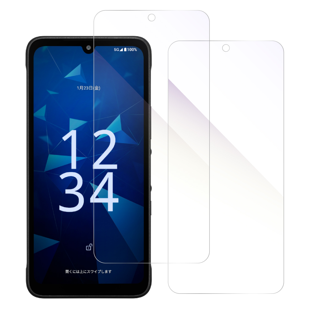 [2枚入り] LOOF 強化ソフトフィルム DIGNO SX5 KC-S306 保護フィルム クリア/マット/ブルーライトカット/覗き見防止  簡単貼り付け 画面保護 ソフトフィルム 気泡なし 傷防止 割れ防止 [ DIGNO SX5 ]