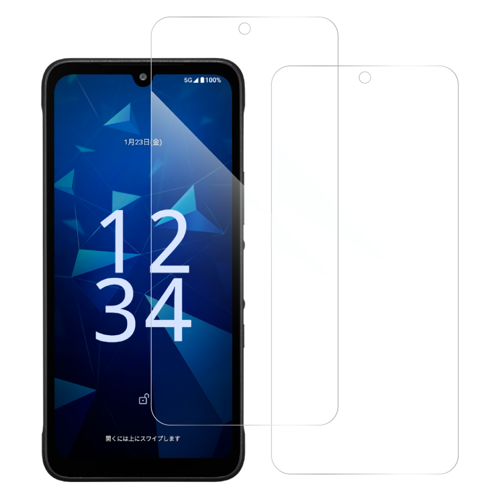 [2枚入り] LOOF 強化ソフトフィルム DIGNO SX5 KC-S306 保護フィルム クリア/マット/ブルーライトカット/覗き見防止  簡単貼り付け 画面保護 ソフトフィルム 気泡なし 傷防止 割れ防止 [ DIGNO SX5 ]