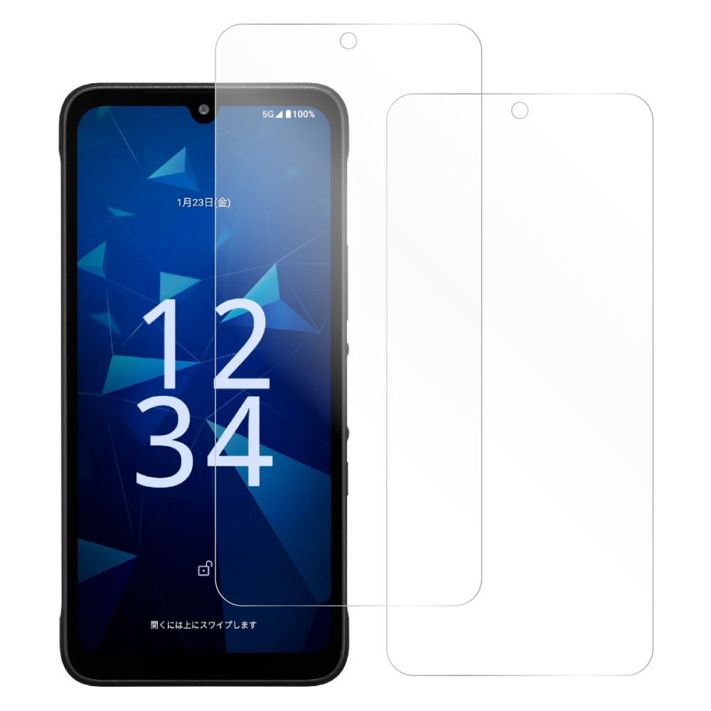 [2枚入り] LOOF 強化ソフトフィルム DIGNO SX5 KC-S306 保護フィルム クリア/マット/ブルーライトカット/覗き見防止  簡単貼り付け 画面保護 ソフトフィルム 気泡なし 傷防止 割れ防止 [ DIGNO SX5 ]