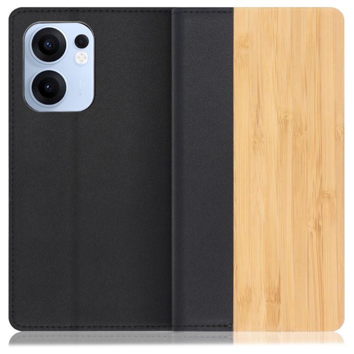 [ LOOF NATURE ] OPPO Reno13 A  スマホケース ケース カバー 手帳型ケース カード収納 マグネット付き 天然木 本革 ベルトなし [ OPPO Reno13 A ]
